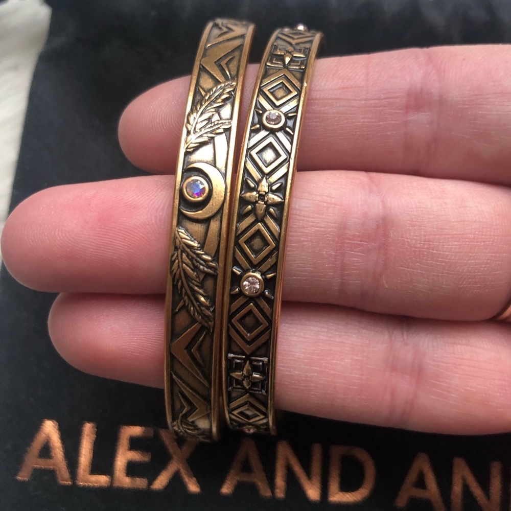 Alex and Ani Gold Bracelet Cuffs